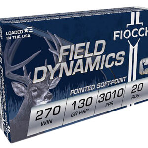 Fiocchi 270SPB Field Dynamics 270Win 130gr Pointed Soft Point 20 Per Box/10 Case