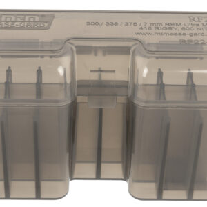 MTM Case-Gard RF22SM41 Ammo Box Flip-Top Multi Caliber Rifle Clear Smoke Polypropylene 22rd