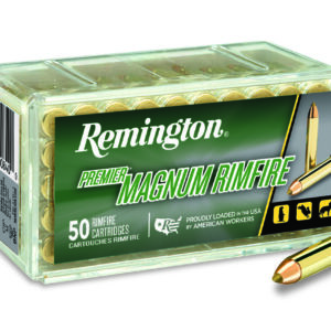 Remington Ammunition 21184 Premier Magnum Rimfire 22WMR 33gr AccuTip V 50 Per Box/40 Case