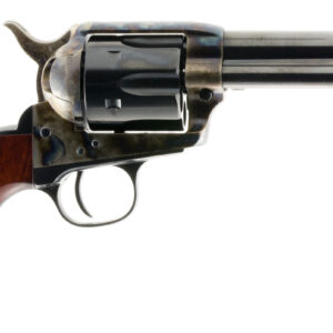 Taylors & Company 550887 1873 Cattleman Uberti 45 Colt (Long Colt) 6 Shot 4.75" Blued Round Barrel & Cylinder, Color Case Hardened Steel Frame, Walnut Navy Style Grip, Exposed Hammer