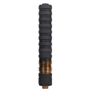 Q ERECTOR 9 SUPPRESSOR 9MM MODULAR ALUMINUM, SS BLST BAFFLE, 1/2X28 BLACK