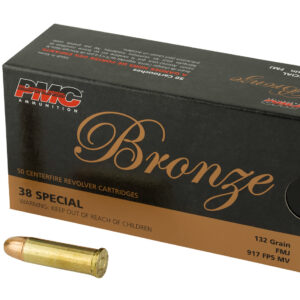 PMC 38G Bronze 38Special 132gr Full Metal Jacket 50 Per Box/20 Case