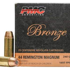 PMC 44D Bronze 44RemMag 240gr Truncated Cone Soft Point 25 Per Box/20 Case