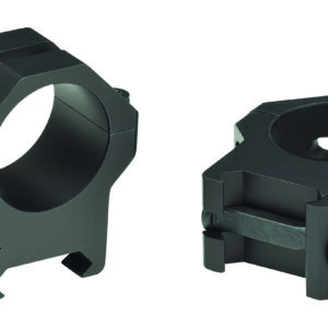 Weaver Mounts 48361 Four-Hole Skeleton Rings  Matte Black 1" High
