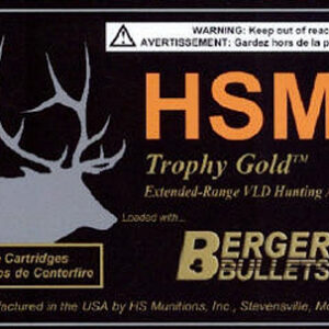 HSM 3006210VLD Trophy Gold Extended Range 30-06 Springfield 210 gr Berger Hunting VLD Match 20 Per Box/ 20 Case