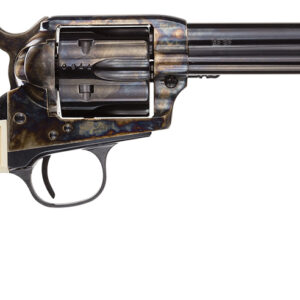 Taylors & Company 555127 Marshal  45 Colt (LC) Caliber with 5.50" Blued Finish Barrel, 6rd Capacity Blued Finish Cylinder, Color Case Hardened Finish Steel Frame & Checkered White Grip