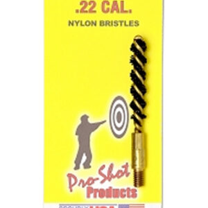 Pro-Shot 22NP Bore Brush  .22 Cal Pistol #8-32 Thread Nylon Bristles Brass Core