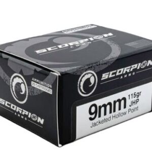 SCORPION 9MM LUGER - 115GR JHP 20RD 10BX/CS