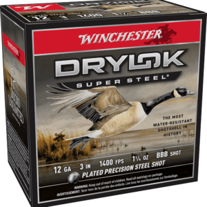WINCHESTER DRYLOK SUPER STEEL 12 GA 3" BBB 1-1/4 OZ 25 RD/BX 10 BX/CS