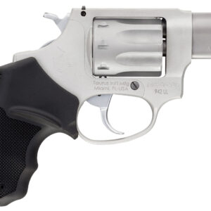 Taurus 2942039UL 942 Ultra-Lite 22 LR 8rd 3" Matte Stainless Finish Barrel, Matte Stainless Finish Cylinder, Stainless Anodized Finish Aluminum Frame & Finger Grooved Black Polymer Grip