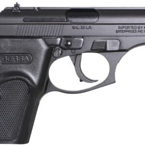 Bersa T22M Thunder Micro-Compact Frame 22 LR 10+1, 3.50" Black Steel Barrel, Matte Black Serrated Slide, Matte Black Aluminum Frame w/Beavertail