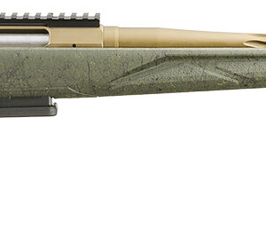 Ruger 46934 American II Predator Full Size 6mm Creedmoor 3+1 22" Burnt Bronze Cerakote Spiral Fluted Threaded Barrel & Alloy Steel Receiver w/Picatinny Rail, Green Splatter Adj LOP Synthetic Stock
