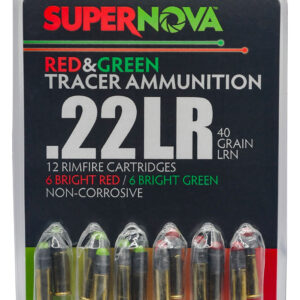 Supernova PMSN22LRMP Green/Red Tracer  22LR 40gr Lead Round Nose 12 Per Box/60 Case
