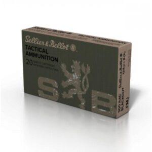 Sellier & Bellot Ammunition .300 AAC Blackout .308" 124 gr FMJ 2165 fps 20/Bo
