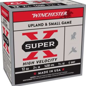 WINCHESTER 12 GA 2-3/4" #4 SUPER-X  HS HIGH VELOCITY 1-1/4 OZ 25 RD/BX 10 BX/CS