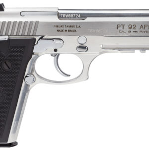 Taurus 1-920159-17 92 Serrated Frame 9mm Luger 17+1 5" Matte Stainless Steel Barrel, Matte Stainless Steel Serrated Slide, Stainless Aluminum Frame w/Picatinny Rail, Black Polymer Grip, Right Hand