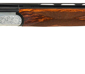 Fausti Usa, Inc 15103 Caledon  12 Gauge 3" 2rd 26" Blued Barrel, Engraved Stainless Rec, Wood Laser Grain Stock, Metallic Bead Sight