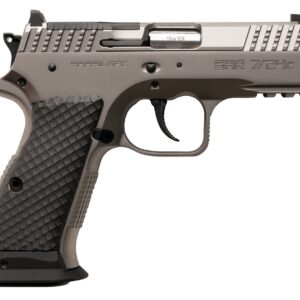 Sarsilmaz SAR7/24C 7/24 Compact 9mm Luger 17+1 Matte Stainless Steel Frame w/Beavertail & Picatinny Rail, Black Polymer Grip