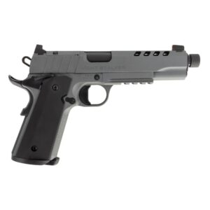 1911 Night Stalker SF 10 Handgun 10mm 8rd Magazine 5" Threaded Barrel Cerakote Grey with Black Grips