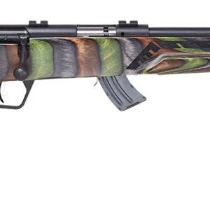 Savage Arms 26736 Mark II Minimalist Full Size 22 LR 10+1 18" Matte Black Threaded Barrel, Matte Black Drilled & Tapped Carbon Steel Receiver, Green Boyd's Minimalist Laminate Stock, Right Hand