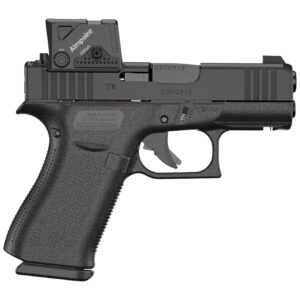 Glock PX4350B03FRMOS8A4 G43X MOS8 w/Aimpoint 9mm Luger 15+1 3.41" Black GMB Barrel, Black Steel Serrated w/Optic Slide, Black Polymer Frame w/Accessory Rail, Aimpoint COA 3.5 MOA Red Dot, Ambidextrous