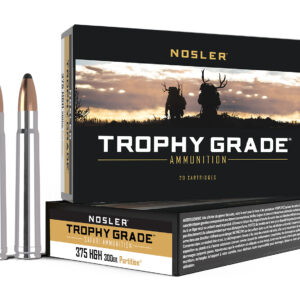 Nosler 40606 Trophy Grade Safari 375H&HMag 300gr Nosler Spitzer Partition 20 Per Box/10 Case